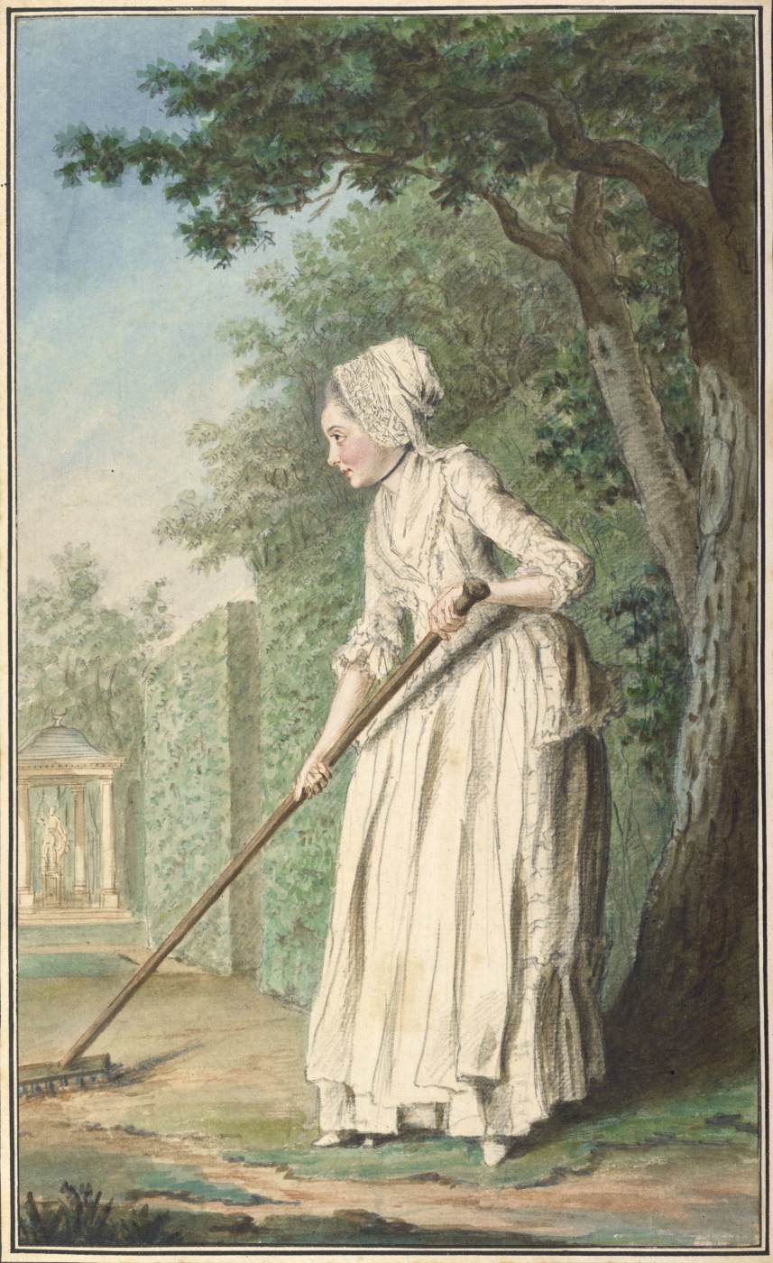 The Duchess of Chaulnes as a Gardener in an Allée by CARMONTELLE, Louis Carrogis de