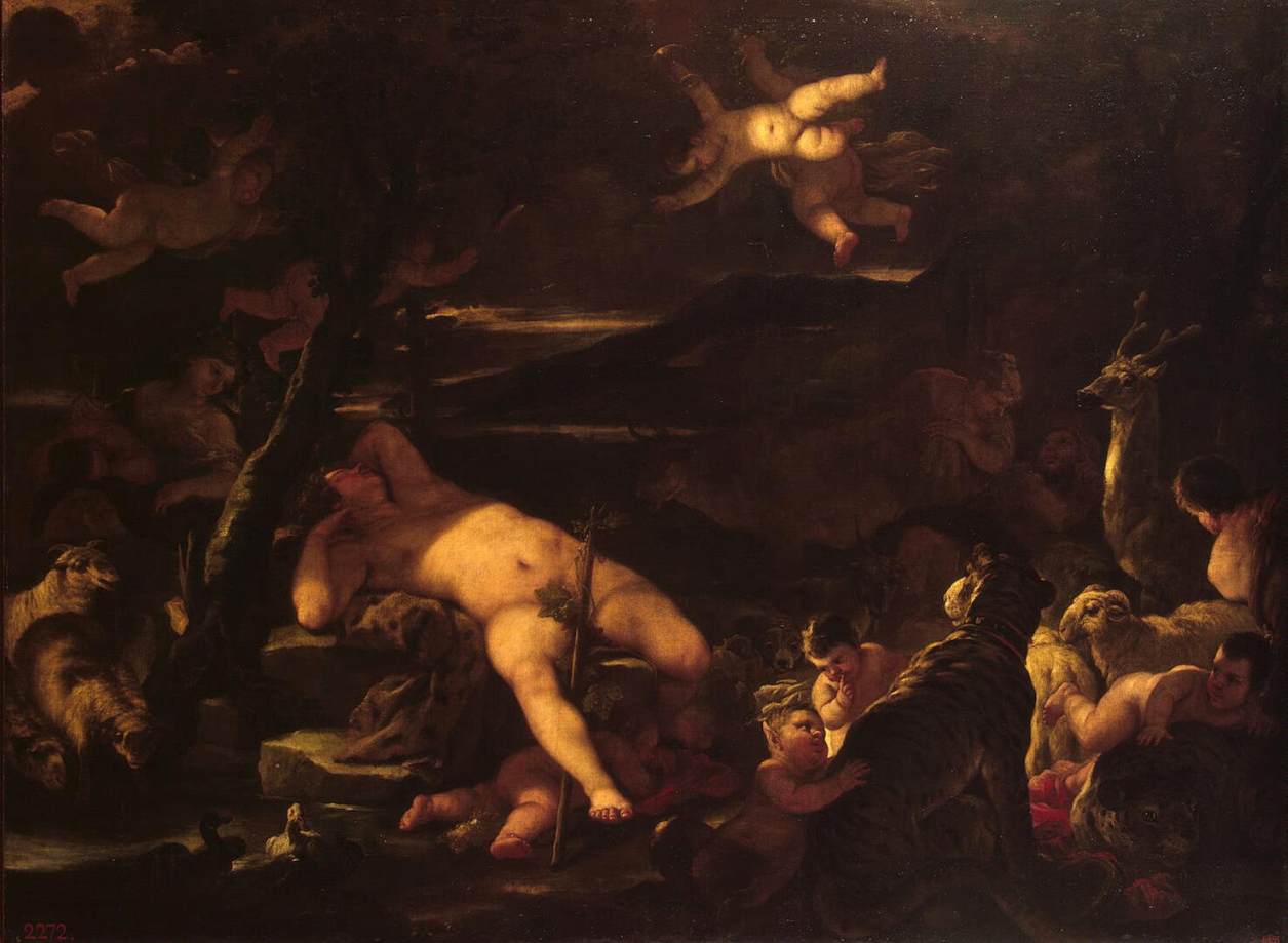 Young Bacchus Sleeping by GIORDANO, Luca