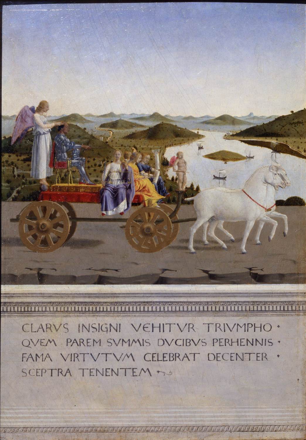 Triumph of Federico da Montefeltro by PIERO DELLA FRANCESCA