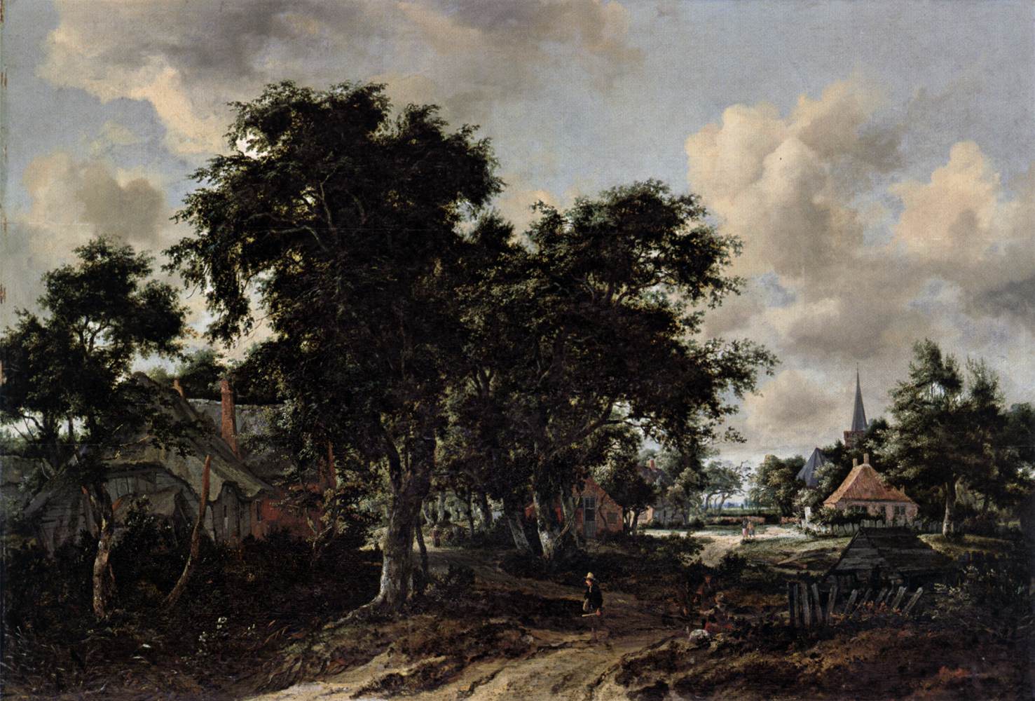 Entrance to a Village by HOBBEMA, Meyndert