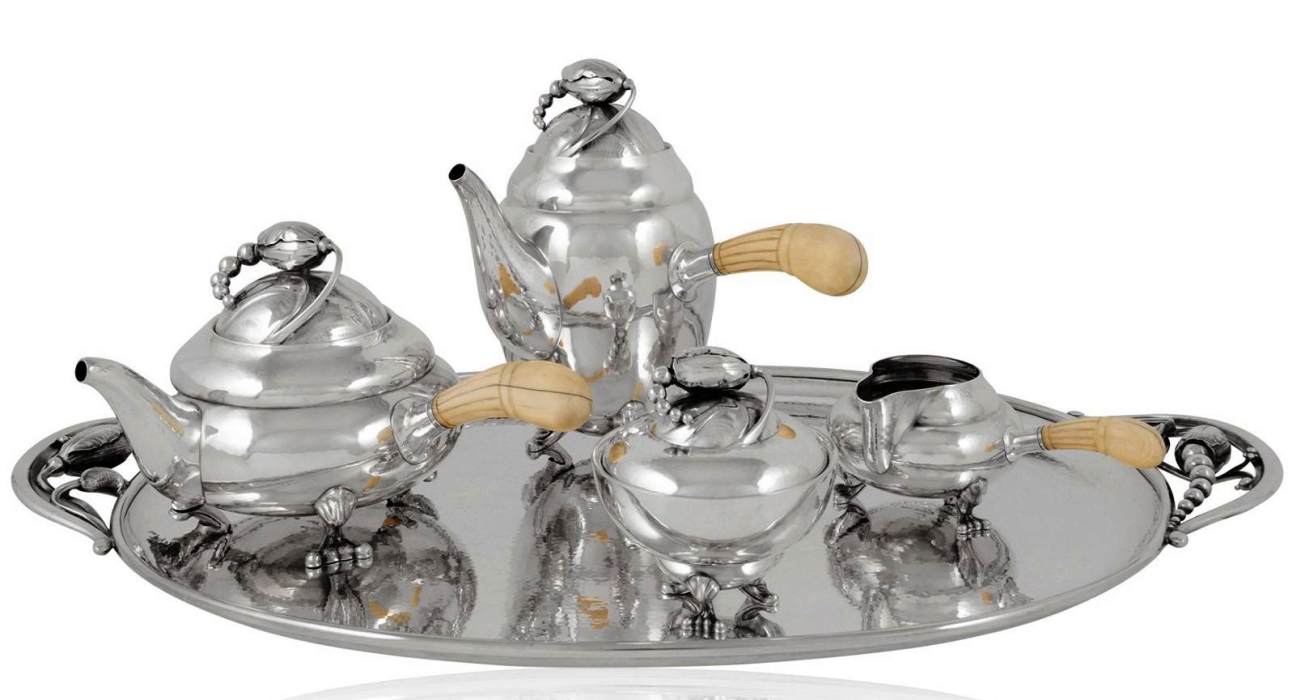 Coffee and tea service by JENSEN, Georg