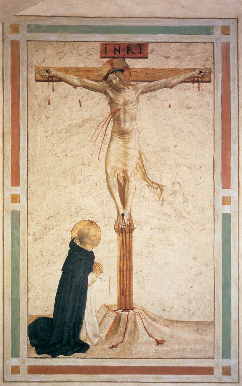 Crucifixion with St Dominic (Cell 17) by ANGELICO, Fra