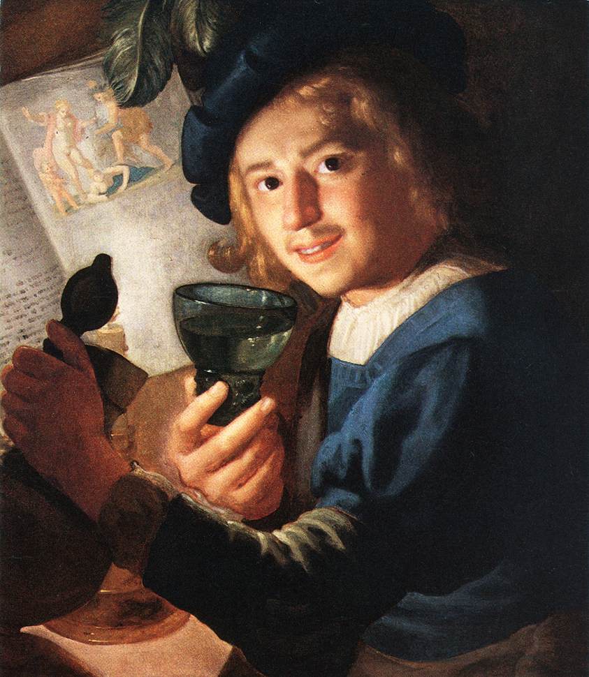 Young Drinker by HONTHORST, Gerrit van