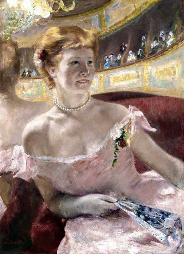 Woman with a Pearl Necklace in a Loge by