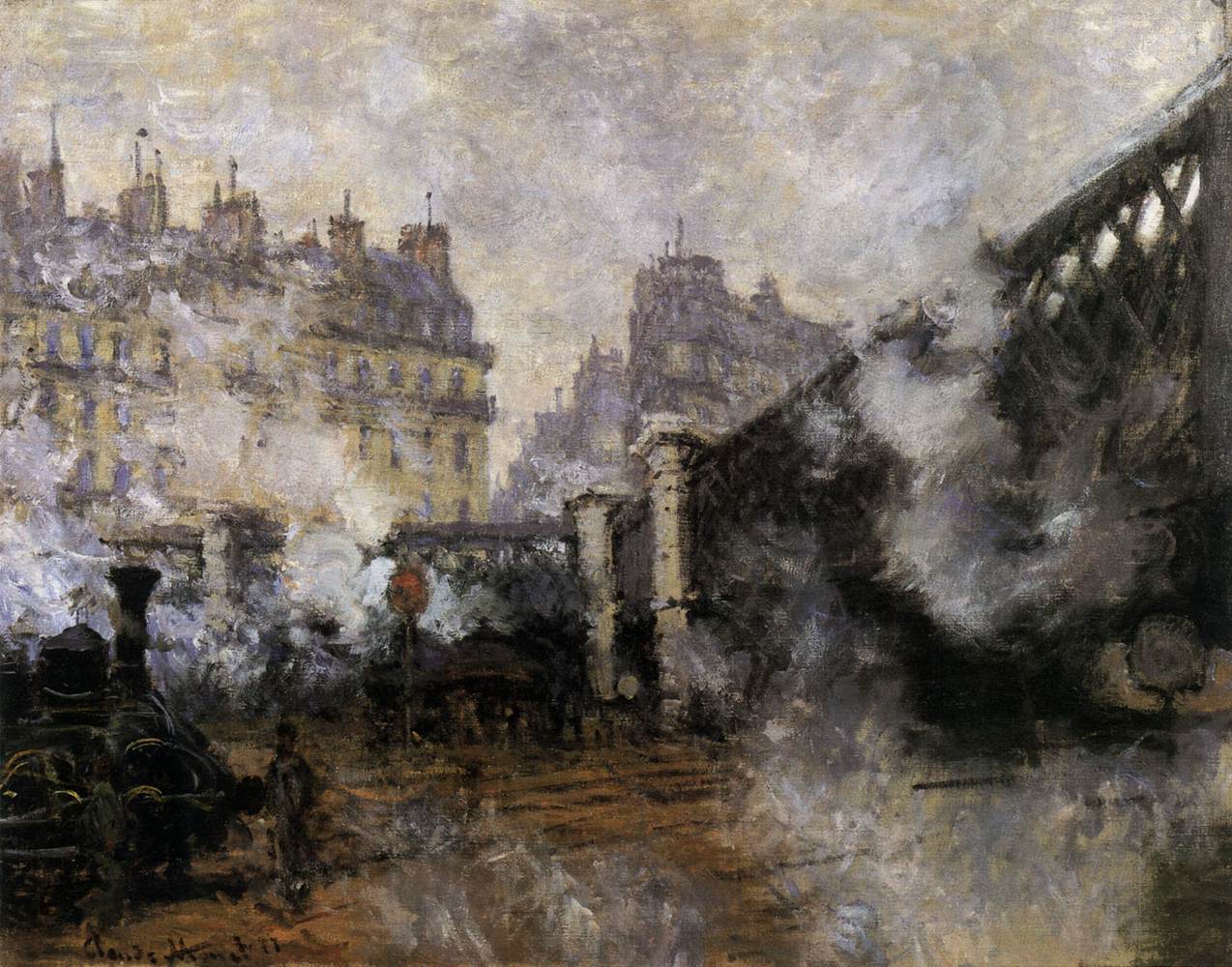 Pont de l'Europe, Gare Saint-Lazare by MONET, Claude