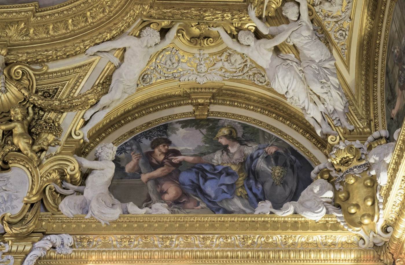 Ceiling painting (detail) by