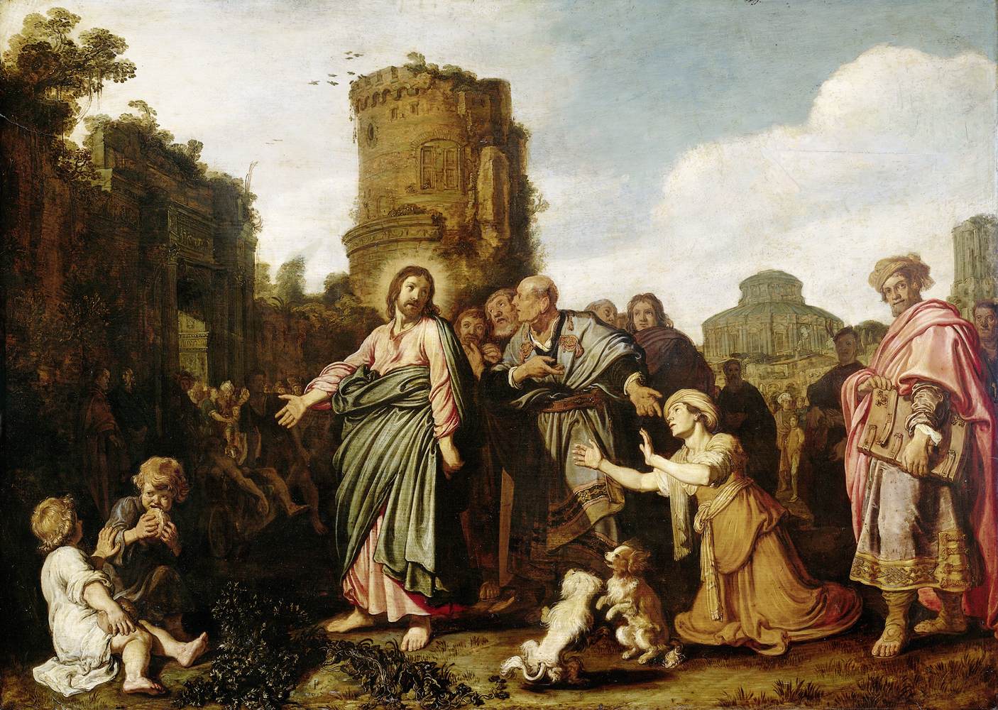 Christ and the Canaanite Woman by LASTMAN, Pieter Pietersz.