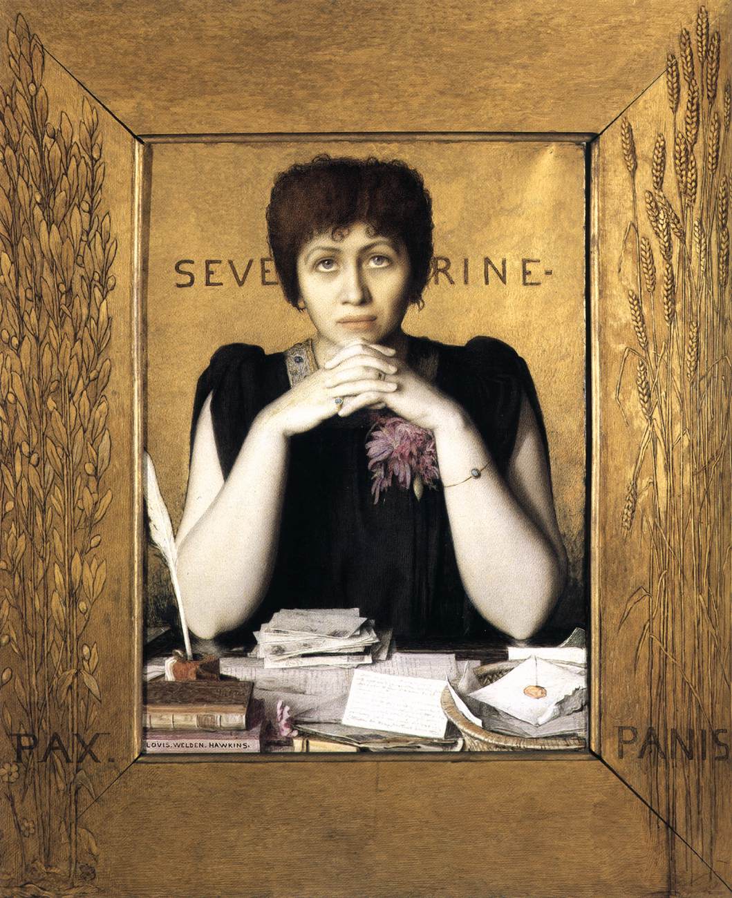 Portrait of Séverine by HAWKINS, Louis Welden