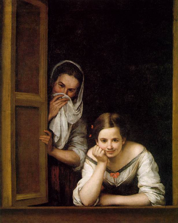 A Girl and her Duenna by MURILLO, Bartolomé Esteban