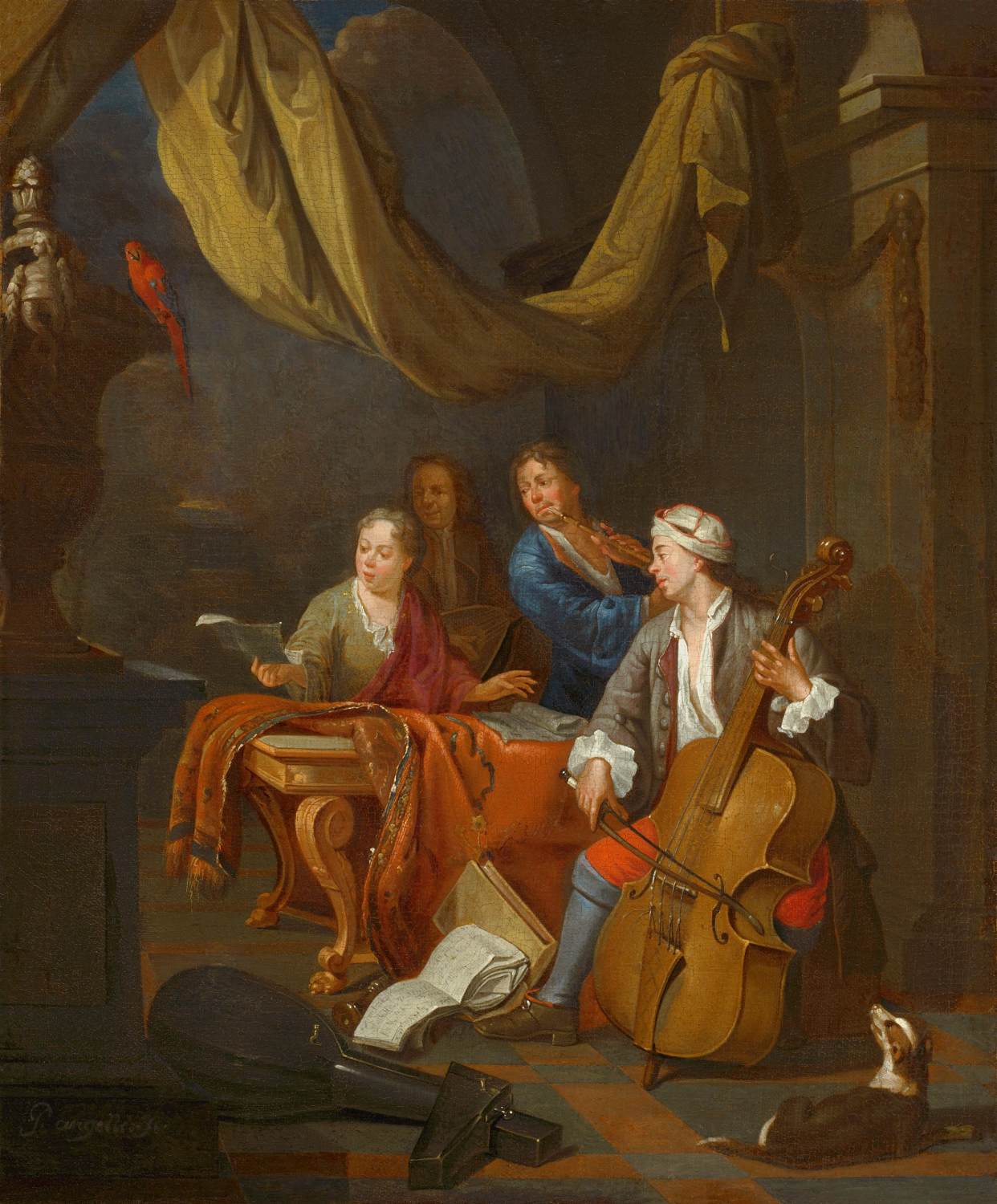 Musical Company in an Elegant Interior by ANGELLIS, Pieter