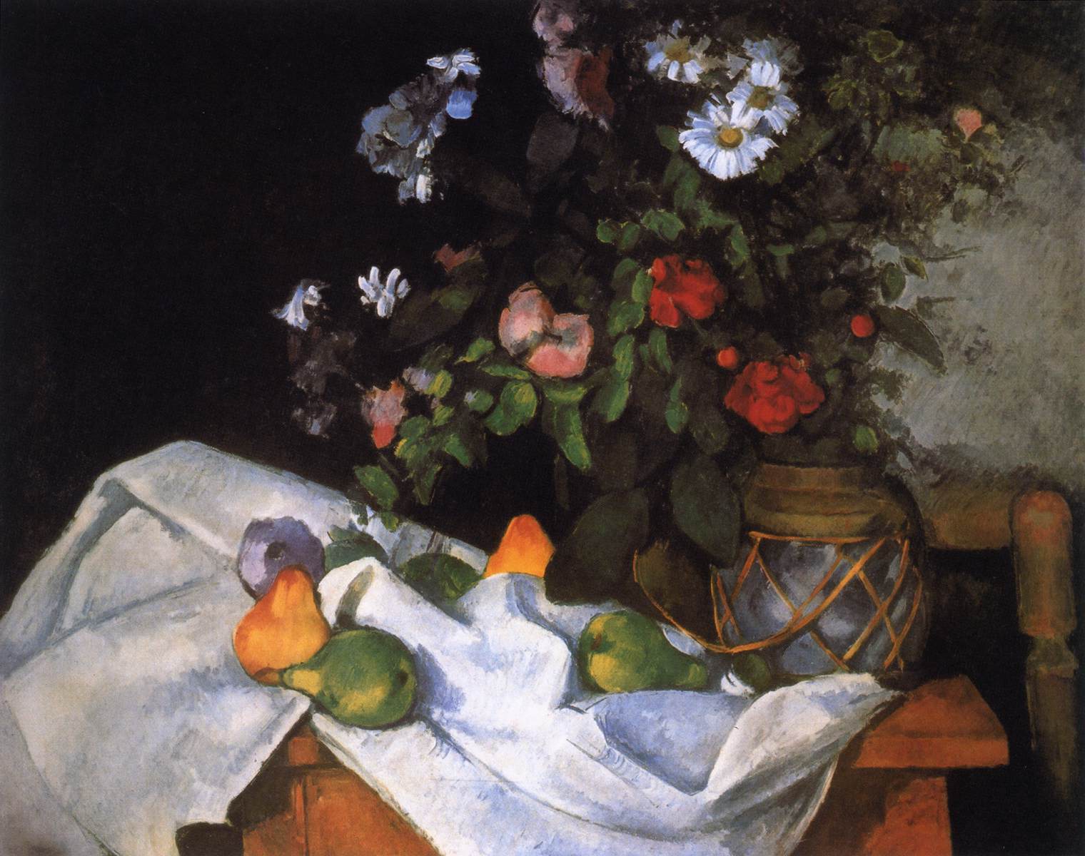 Still-Life with Flowers and Fruit by CÉZANNE, Paul