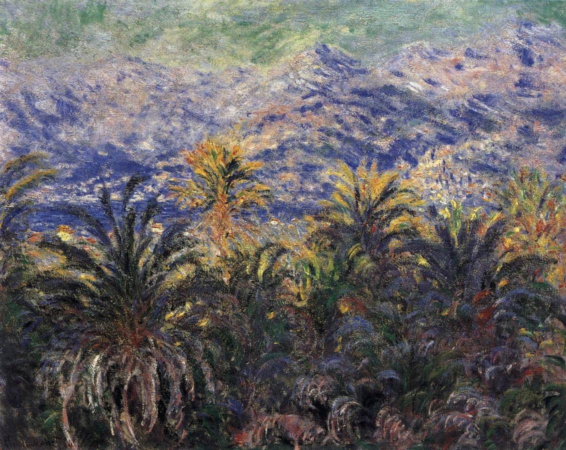 Palm Trees in Bordighera by MONET, Claude