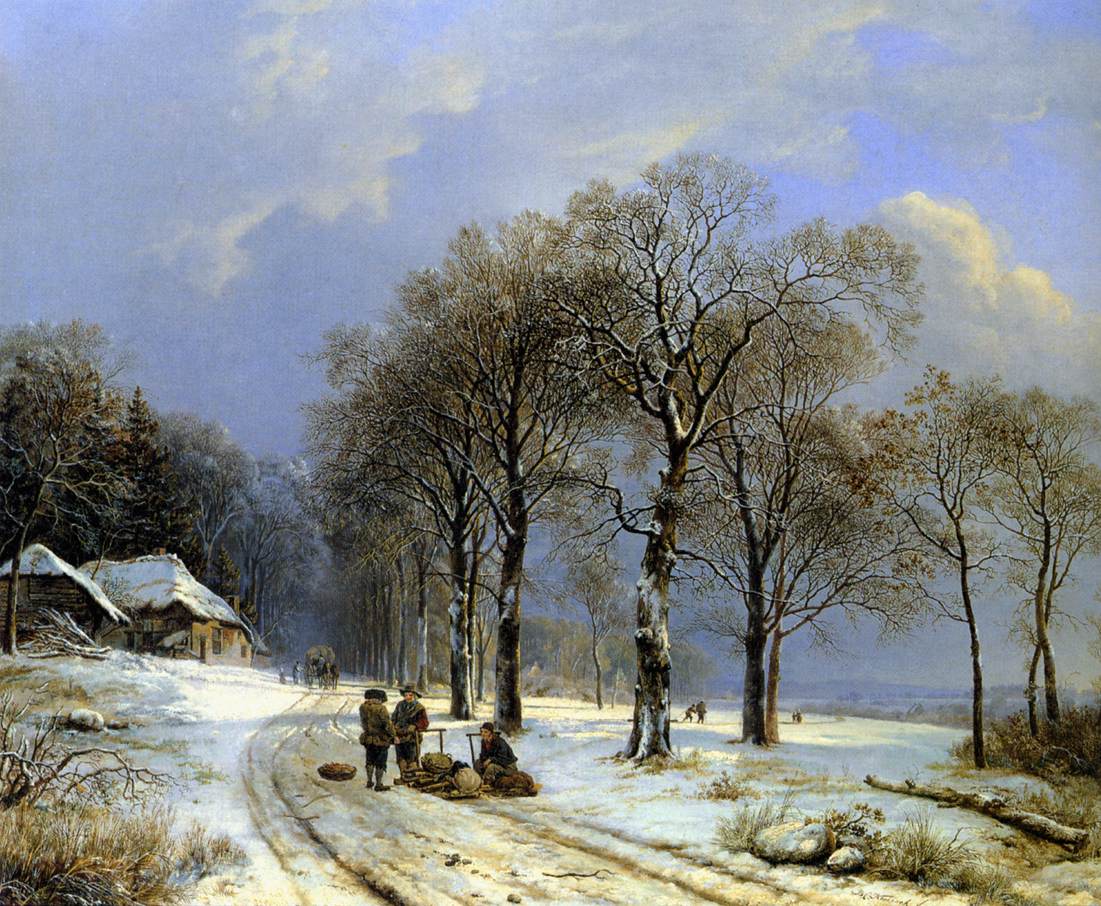 Winter landscape by KOEKKOEK, Barend Cornelis