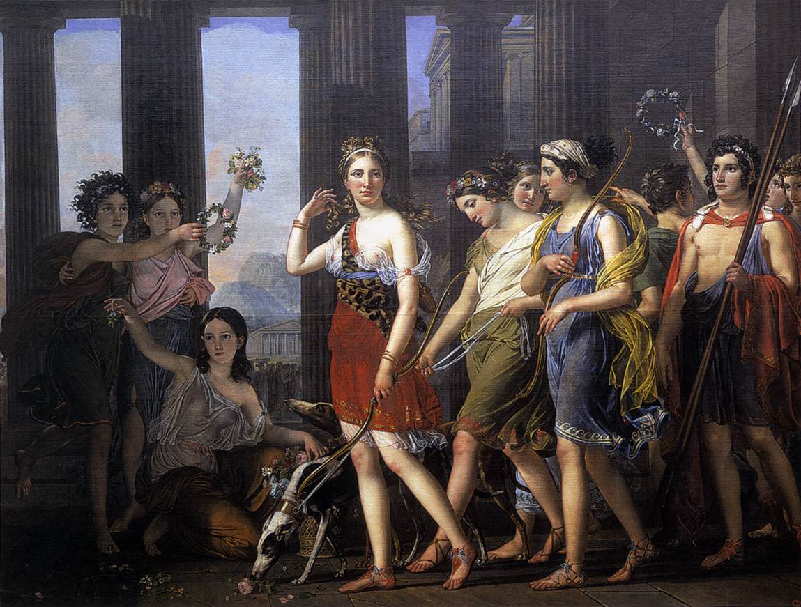 The Fair Anthia Leading her Companions to the Temple of Diana in Ephesus by PAELINCK, Joseph