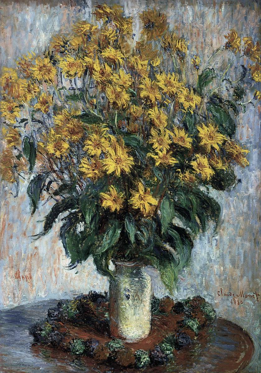 Jerusalem Artichoke Flowers by MONET, Claude