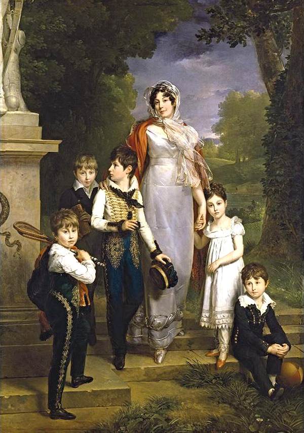 Portrait of Maréchale Lannes, Duchesse de Montebello with Her Children by