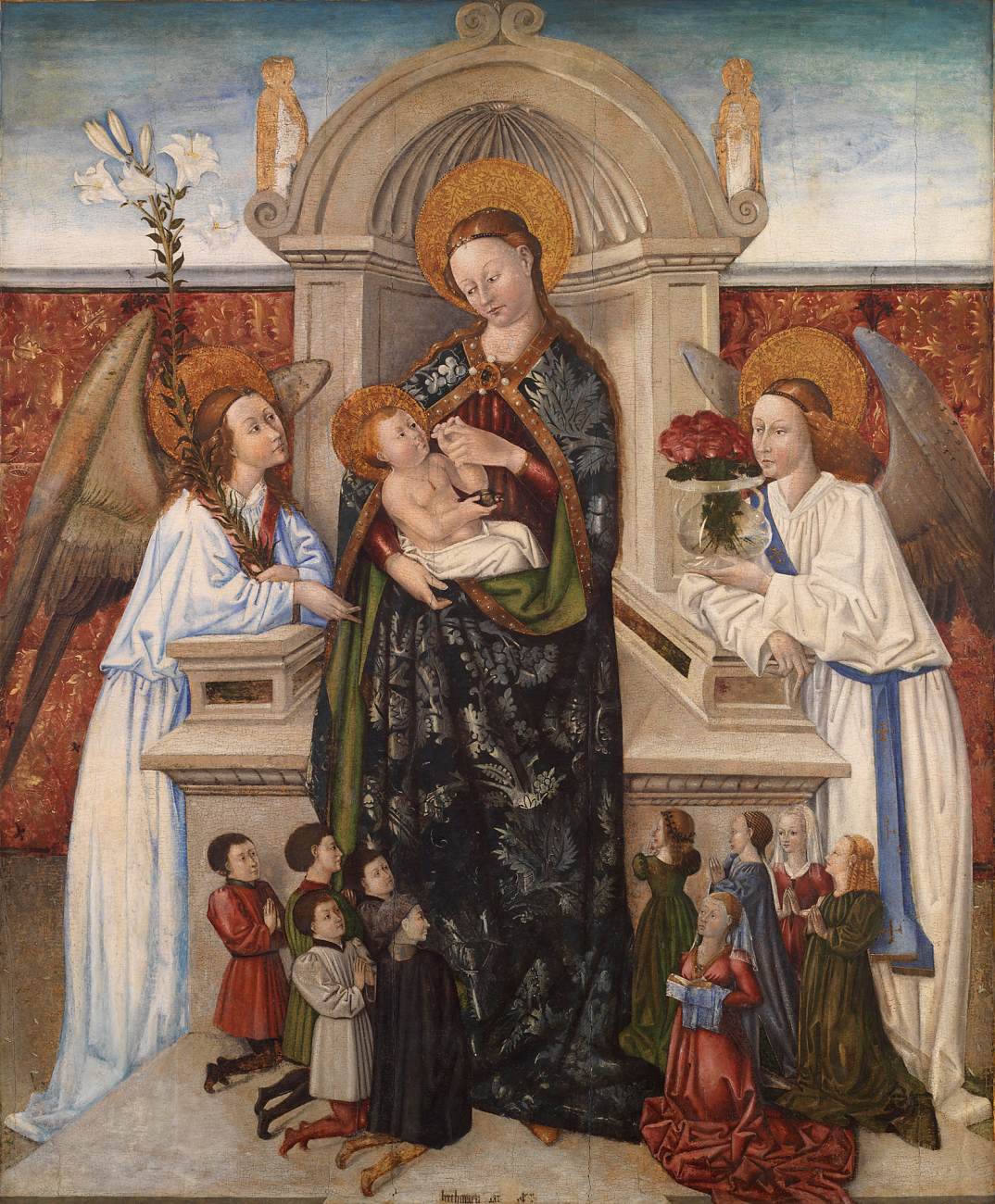 Virgin and Child, Angels and a Donor Family by