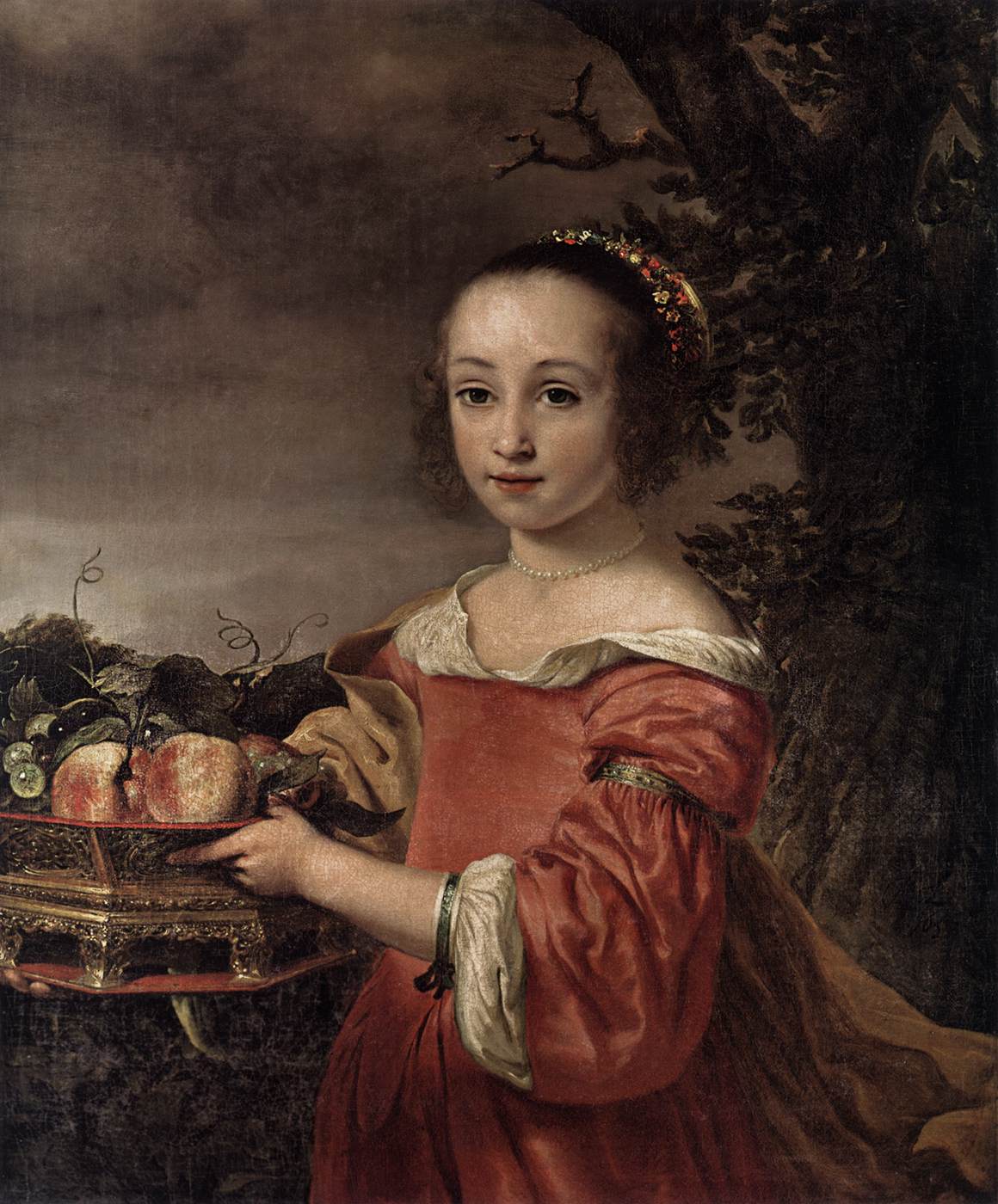 Petronella Elias with a Basket of Fruit by BOL, Ferdinand