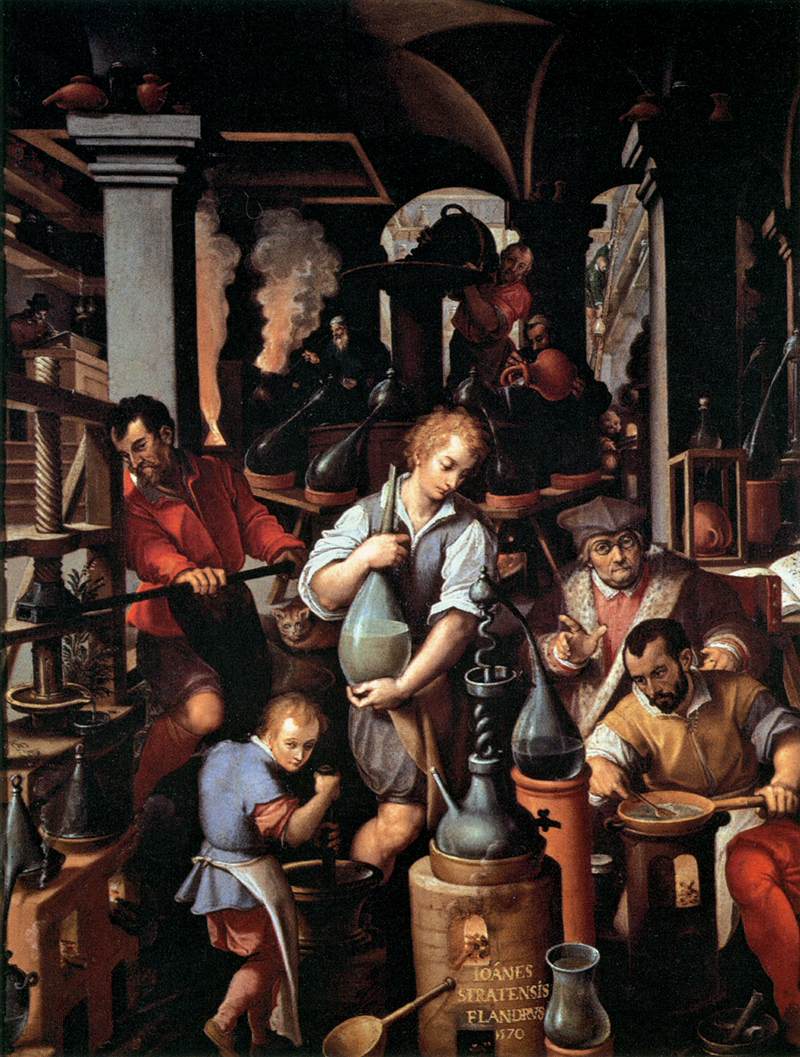 An Alchemist's Laboratory by STRADANUS, Johannes