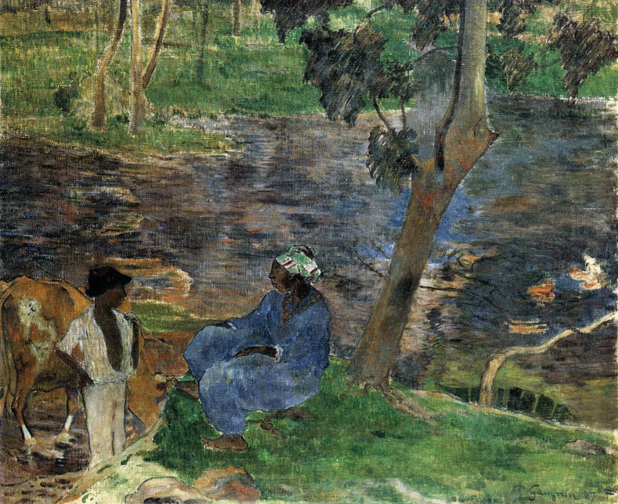 By the Pond by GAUGUIN, Paul