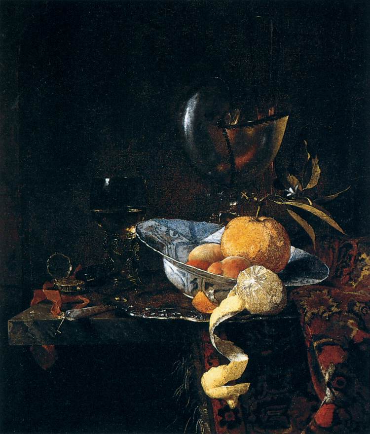 Still-Life with Porcelain and a Nautilus Cup by KALF, Willem