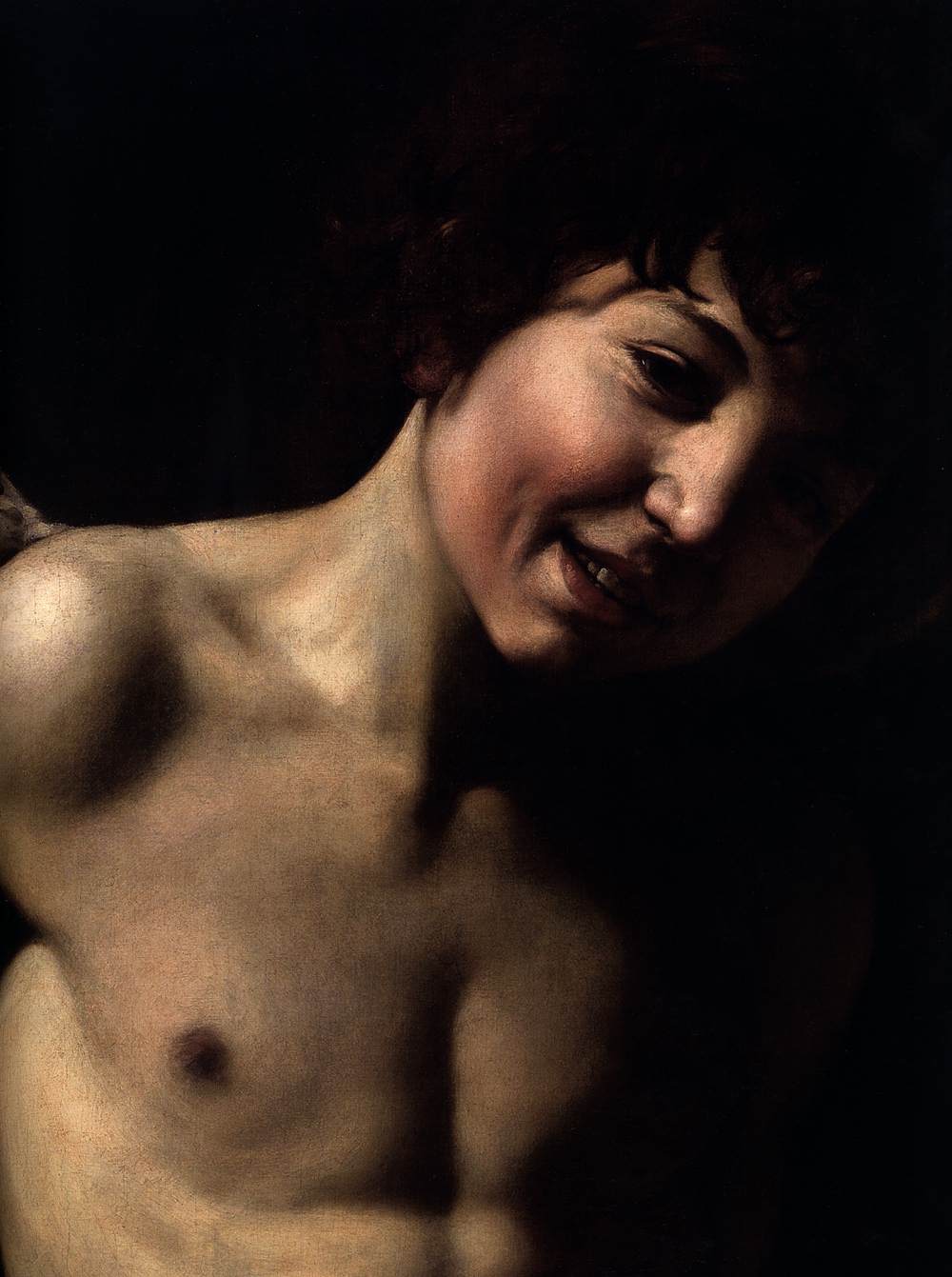 Amor Victorious (detail) by CARAVAGGIO