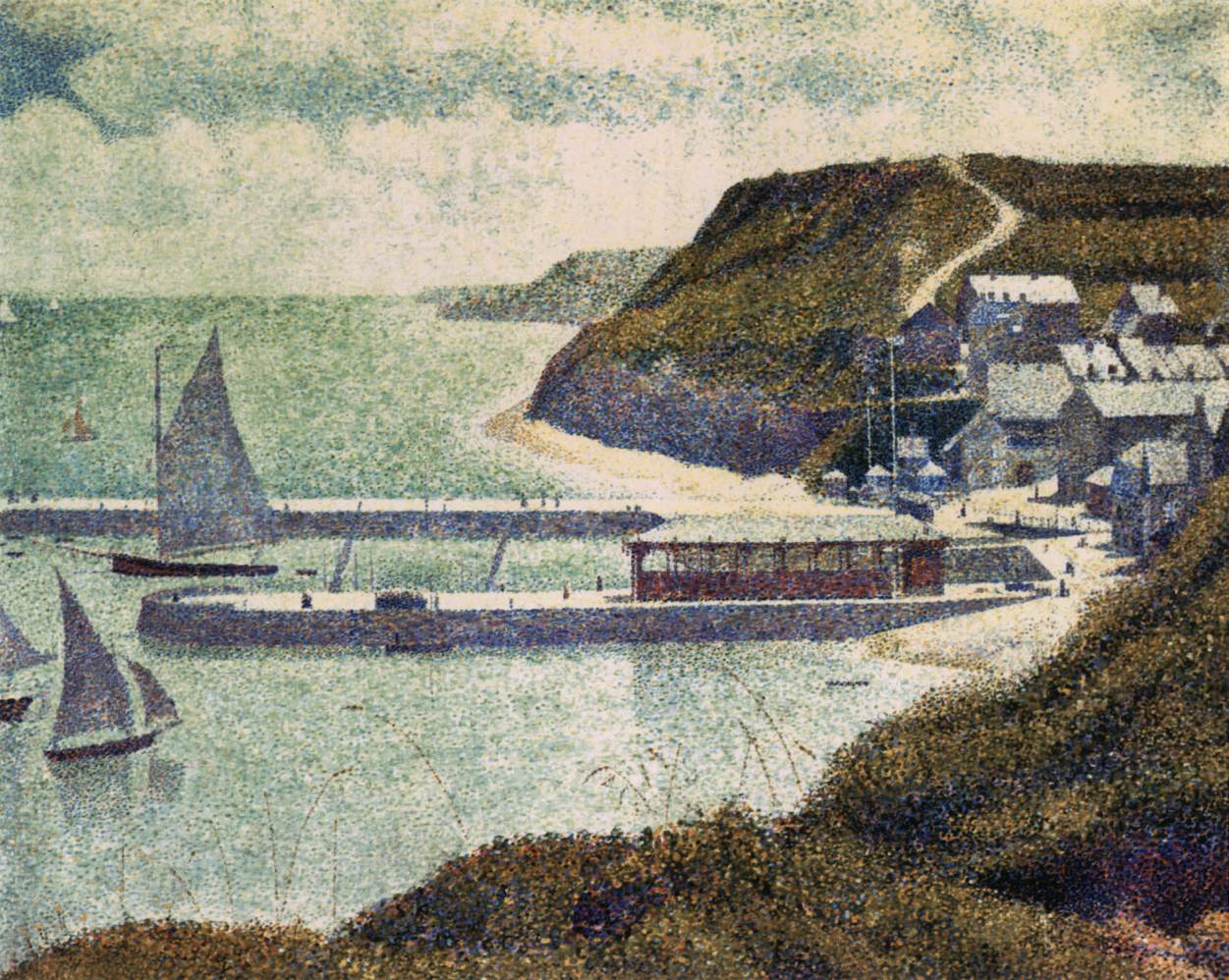 Port-en-Bessin, The Outer Harbour at High Tide by SEURAT, Georges