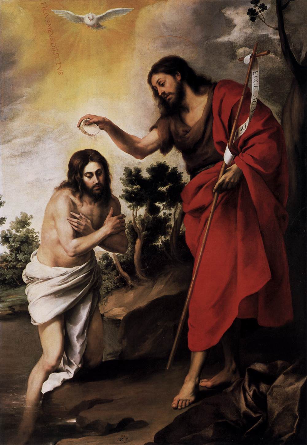 Baptism of Christ by MURILLO, Bartolomé Esteban