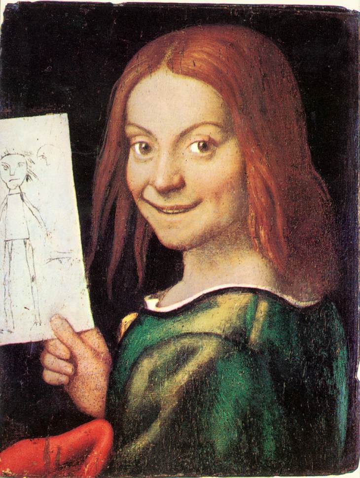 Read-headed Youth Holding a Drawing by