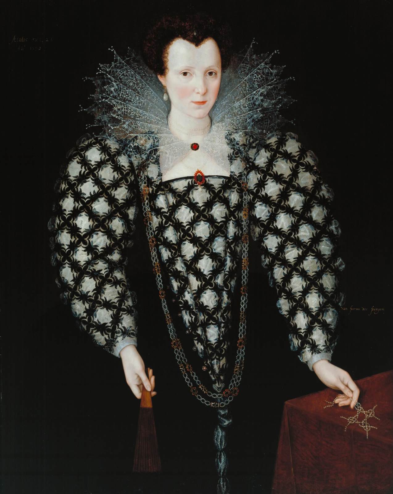 Portrait of Mary Rogers, Lady Harington by GHEERAERTS, Marcus the Younger