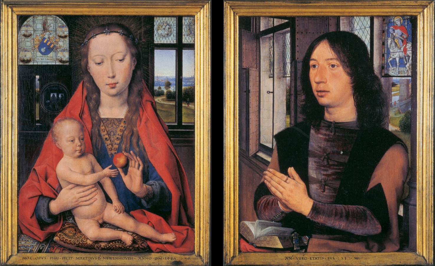 Diptych of Maarten Nieuwenhove by MEMLING, Hans