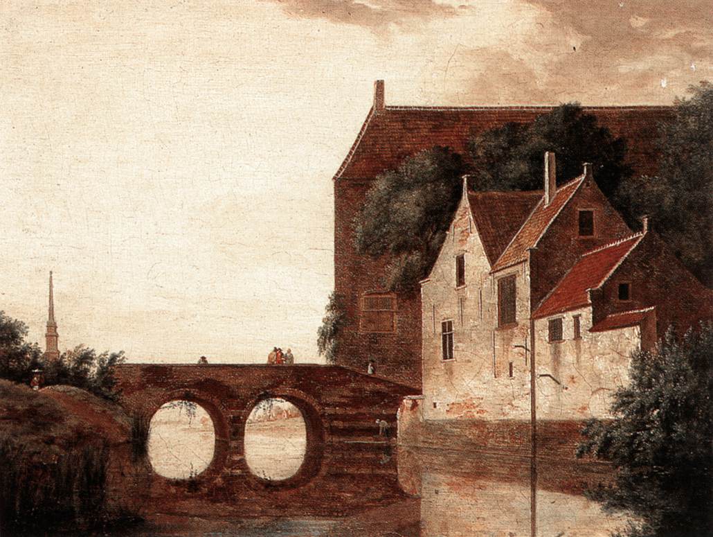 View of a Bridge by HEYDEN, Jan van der