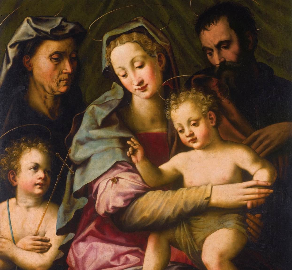 Holy Family with St Elizabeth and the Young St John the Baptist (detail) by