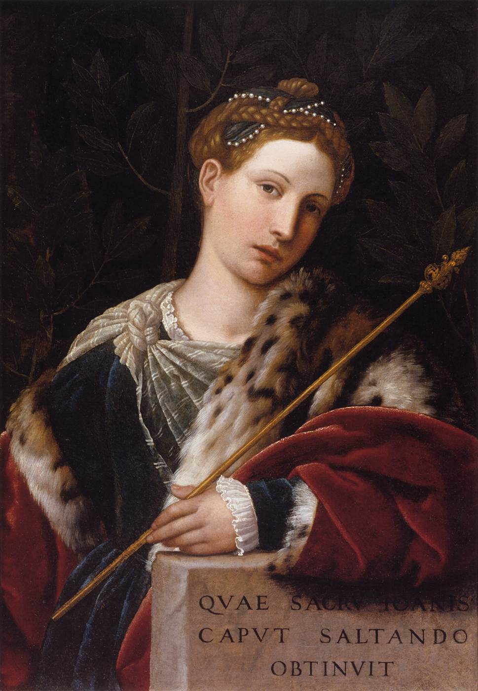 Portrait of Tullia d'Aragona as Salome by MORETTO da Brescia