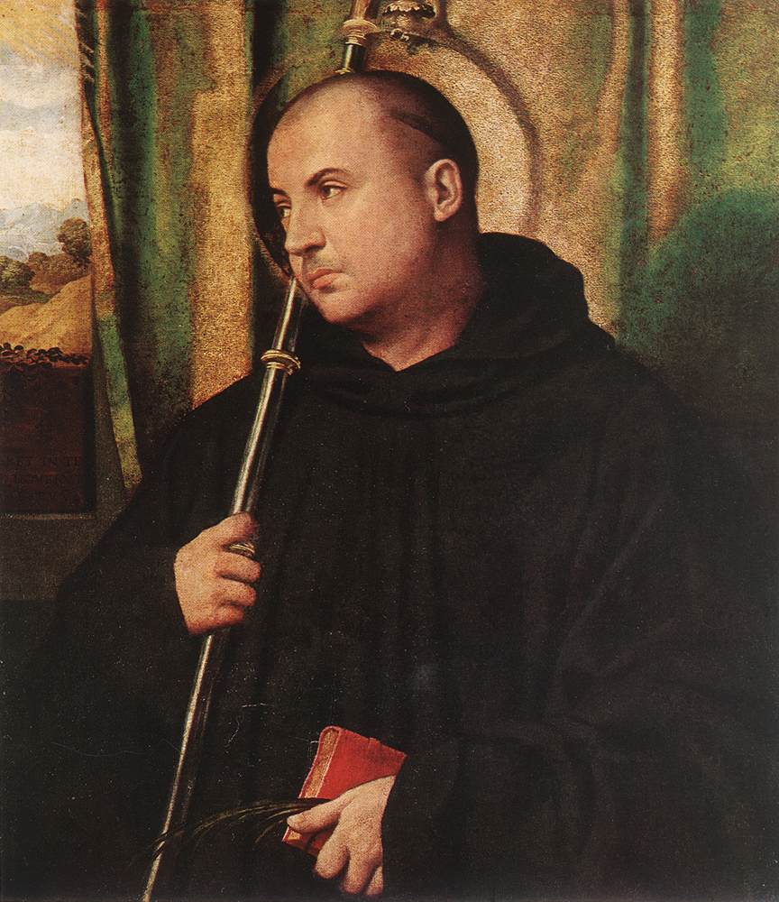 A Saint Monk by MORETTO da Brescia