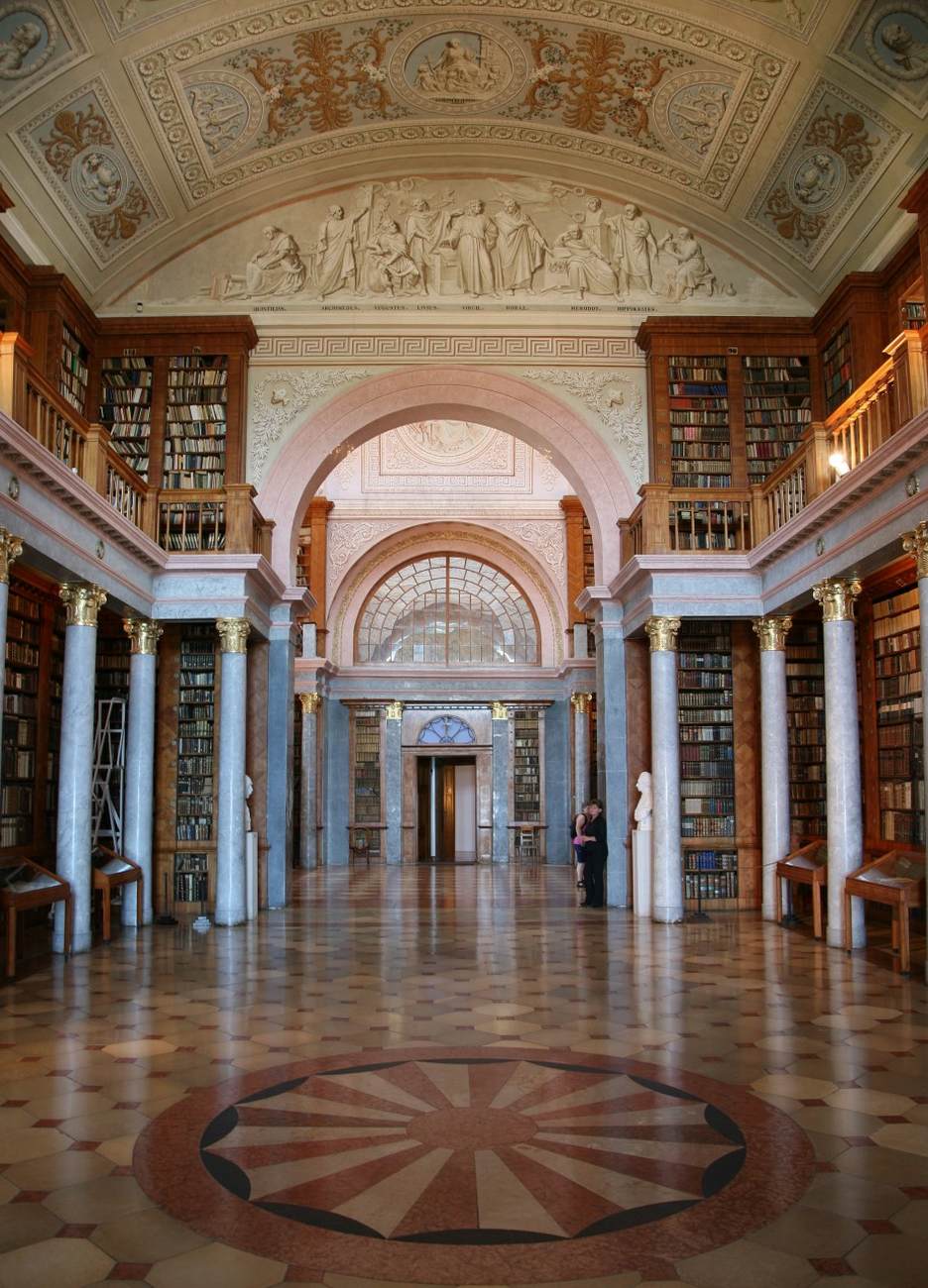 View of the library by ENGEL, Josef Franz