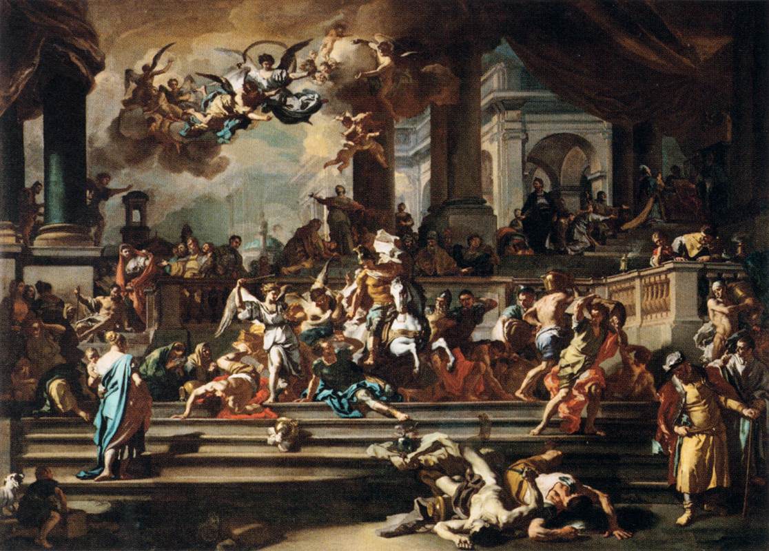 Expulsion of Heliodorus from the Temple by SOLIMENA, Francesco