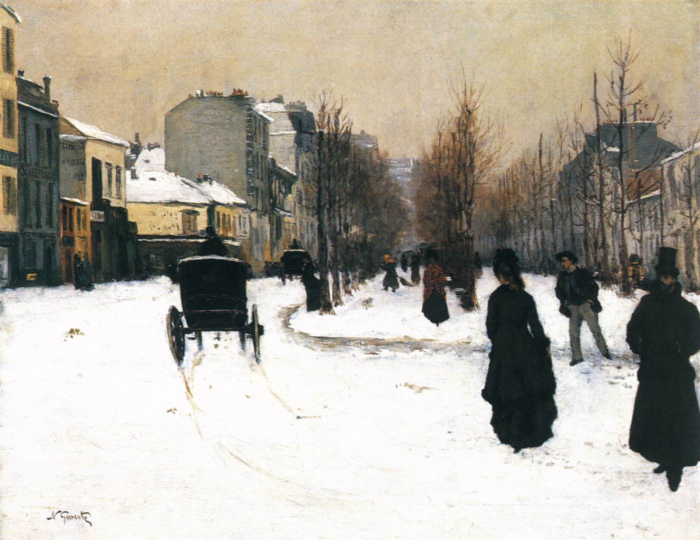 Boulevard Clichy under Snow by GOENEUTTE, Norbert