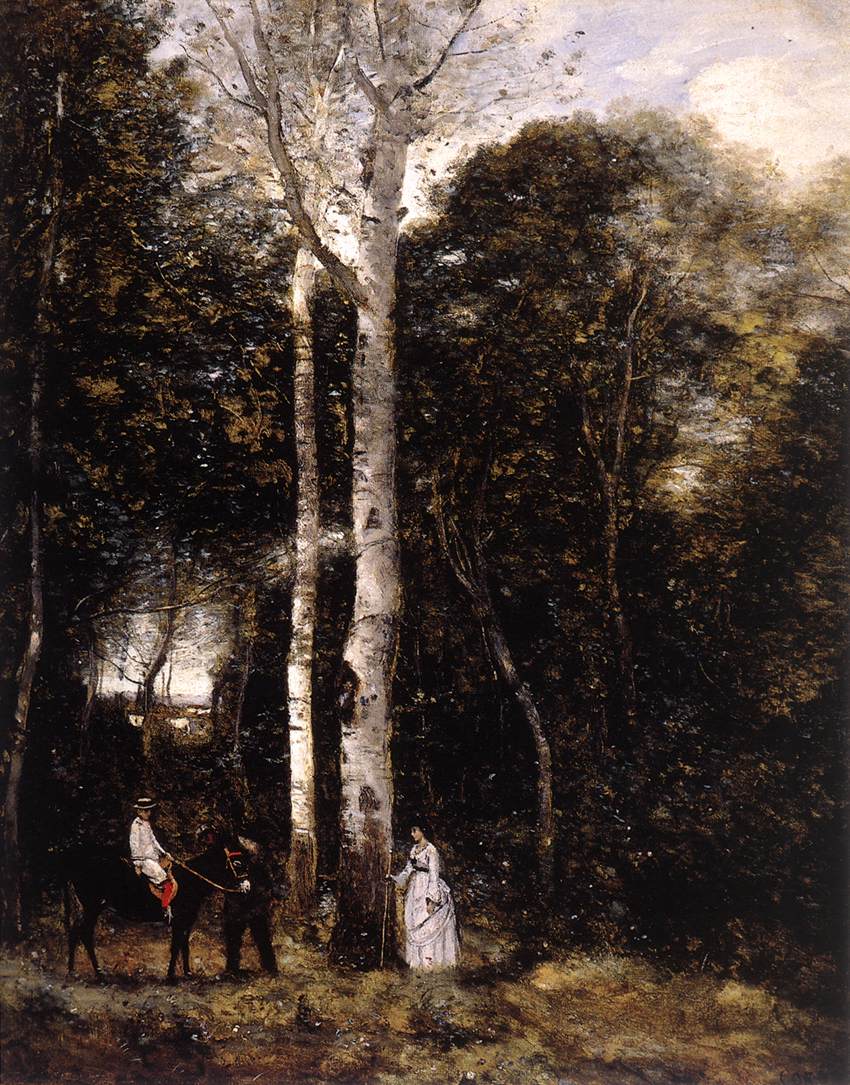 Promenade in the Parc des Lions at Port-Marly by COROT, Jean-Baptiste Camille