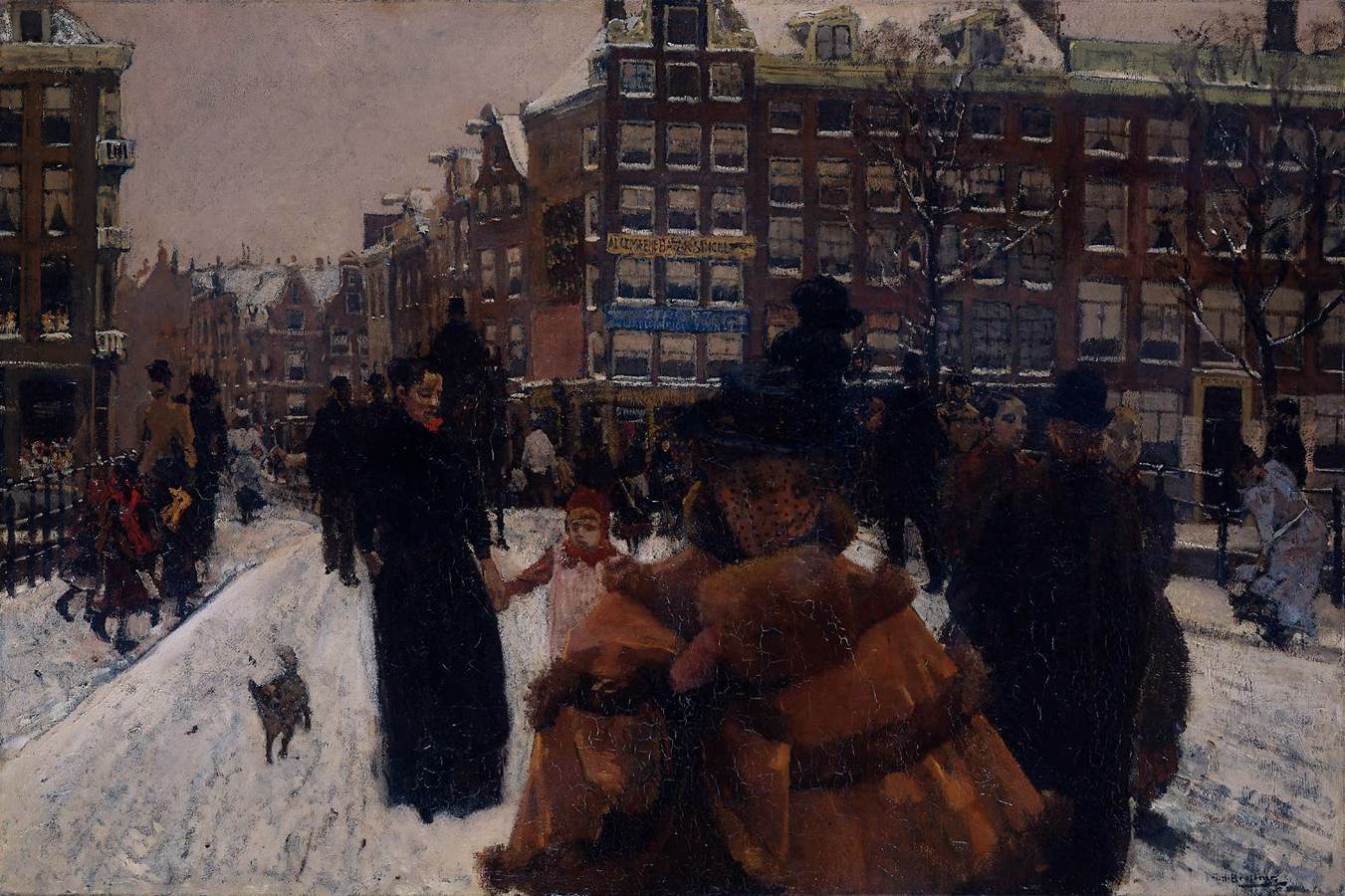 Bridge over the Singel near Paleisstraat in Amsterdam by BREITNER, George Hendrik