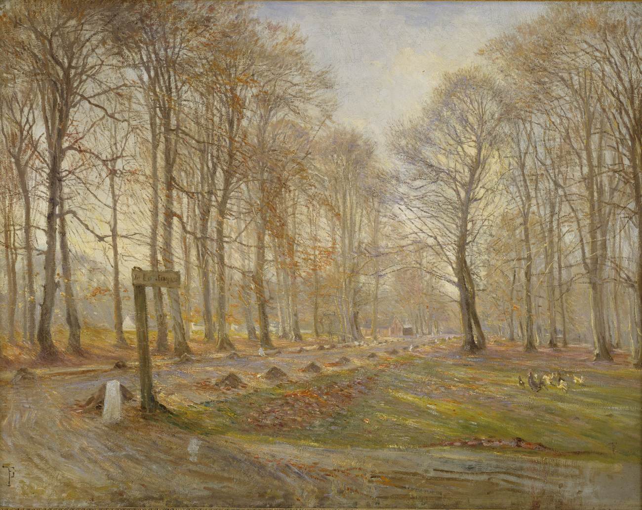 Late Autumn Day in the Jagersborg Deer Park, North of Copenhagen by PHILIPSEN, Theodor Esbern