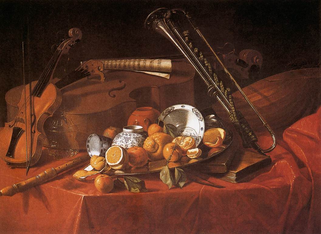 Still-Life with Musical Instruments by MUNARI, Cristoforo