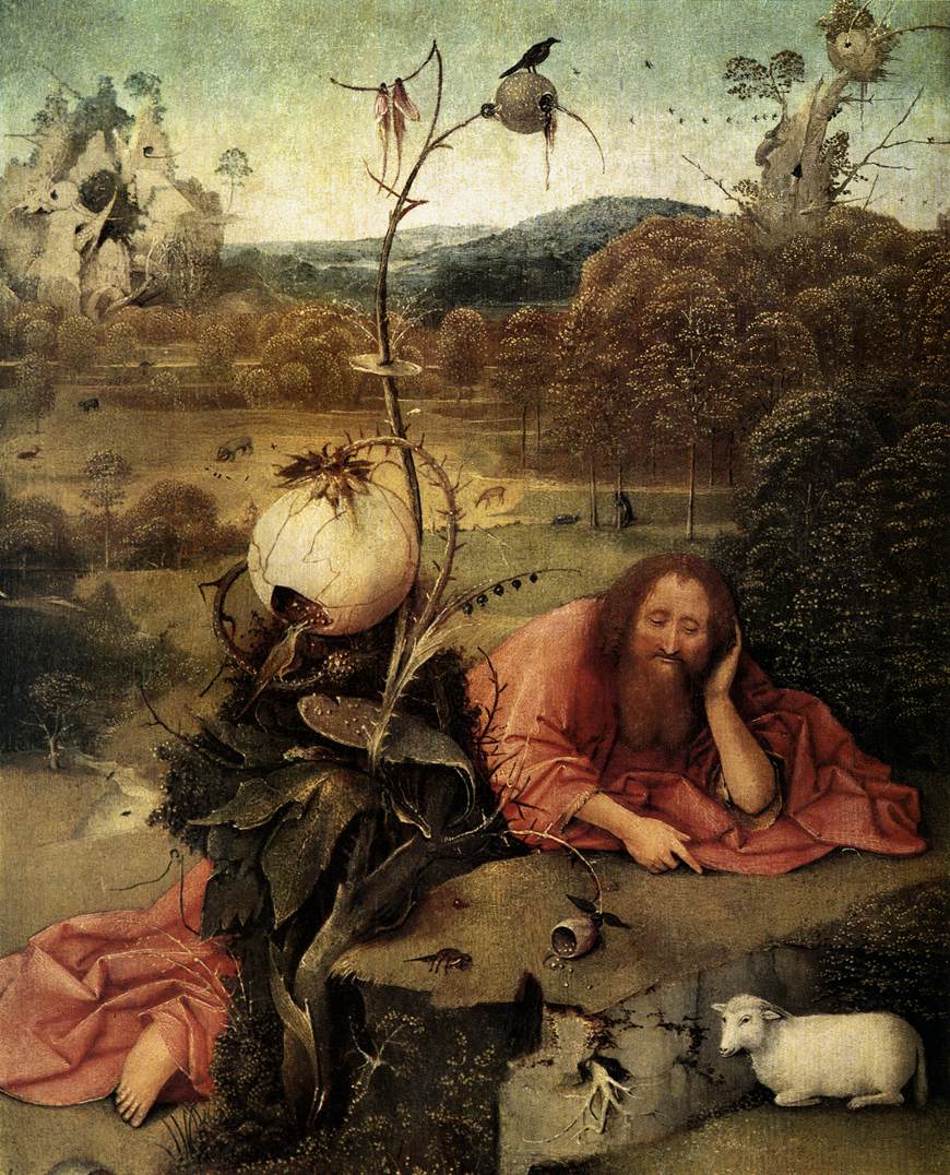 St John the Baptist in the Wilderness by BOSCH, Hieronymus