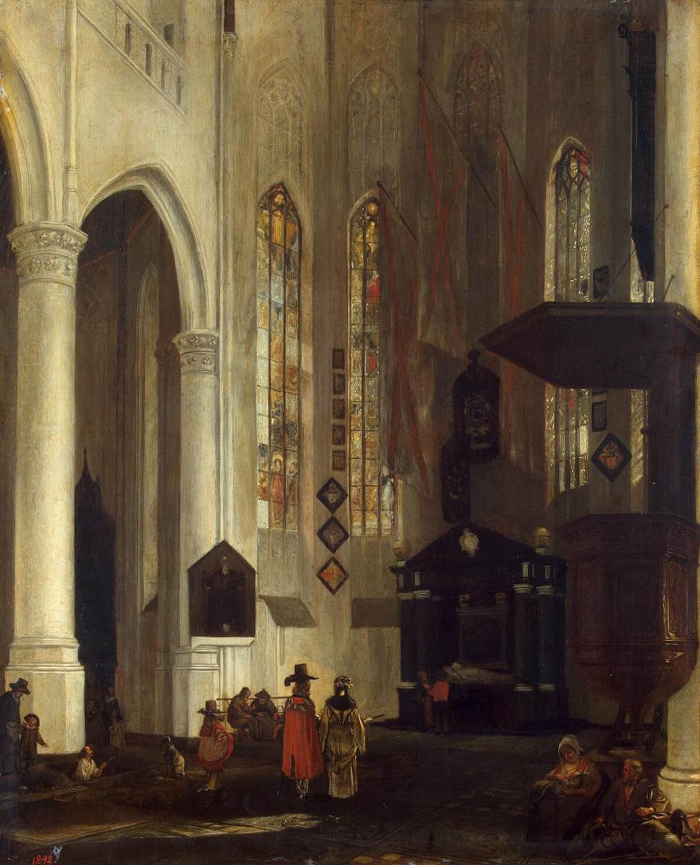 Old Church in Delft by WITTE, Emanuel de