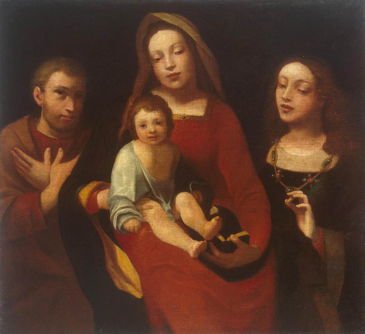 Madonna and Child with Sts Francis and Catherine by CAROTO, Giovanni Francesco