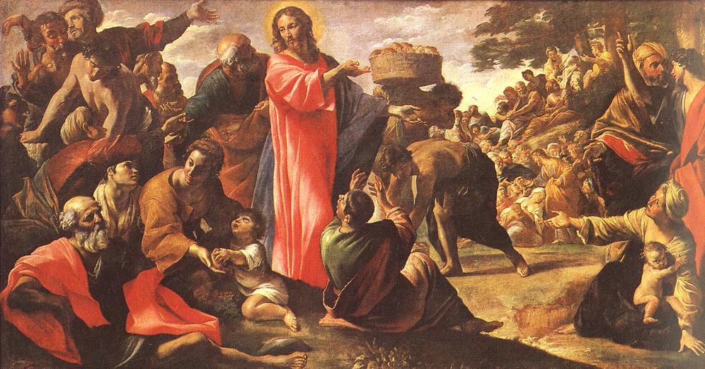 Miracle of the Bread and Fish by LANFRANCO, Giovanni