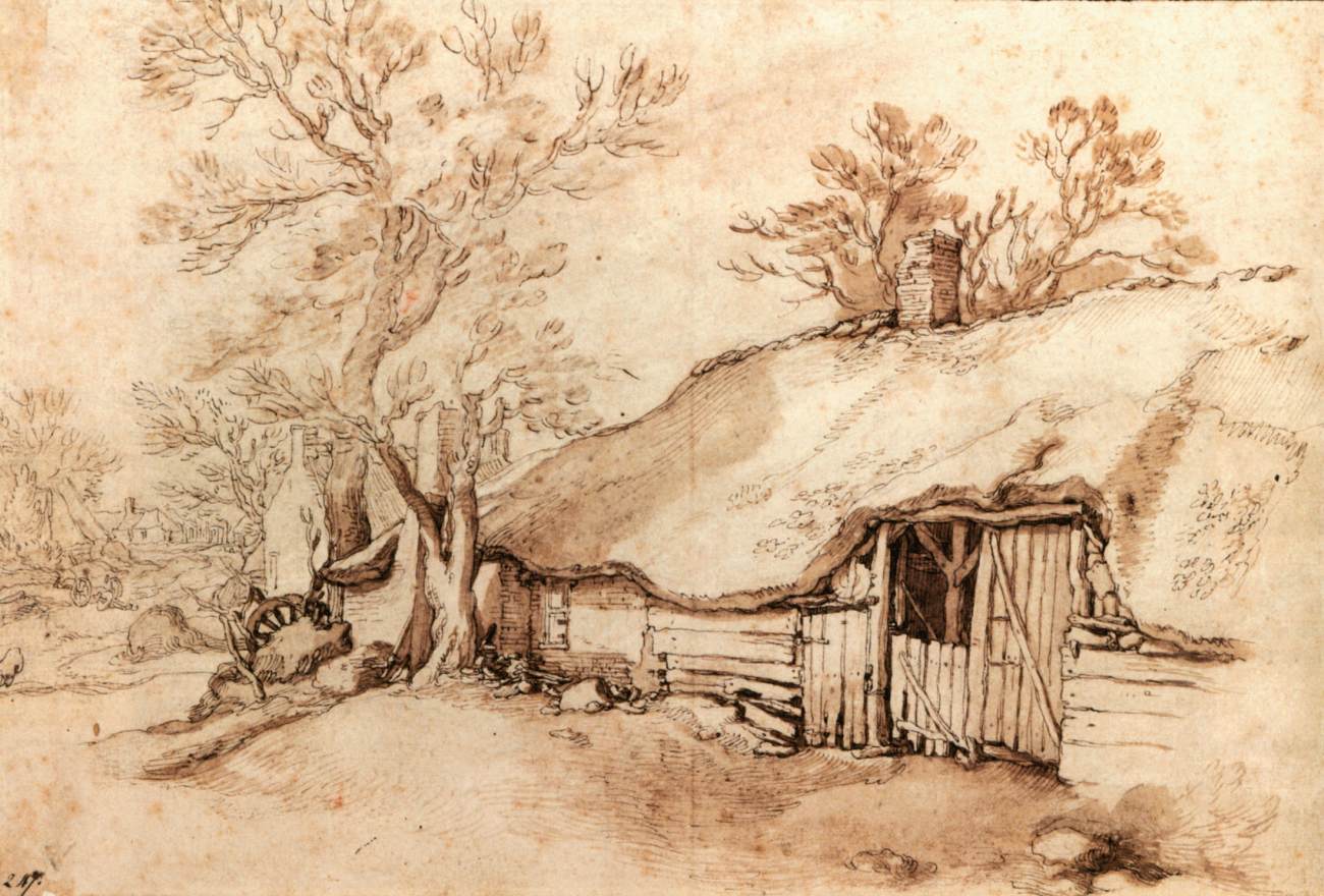 A Cottage (recto) by BLOEMAERT, Abraham