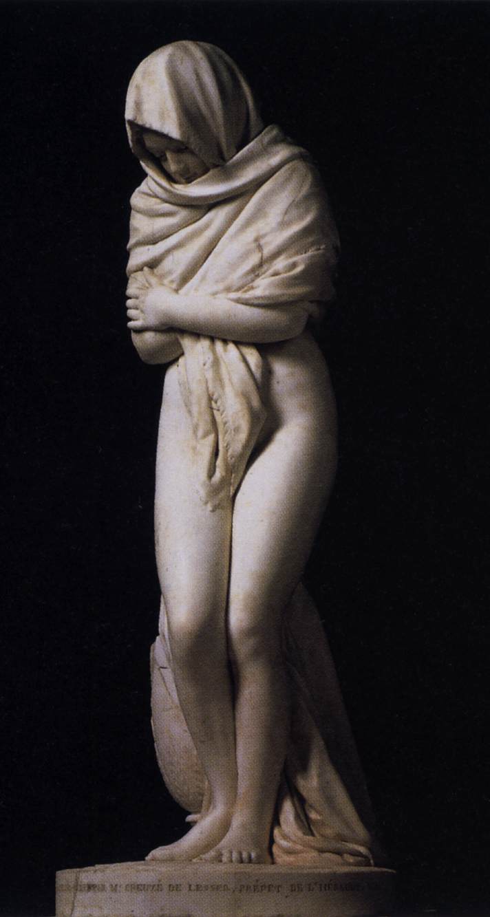 Winter (The Cold Girl) by HOUDON, Jean-Antoine