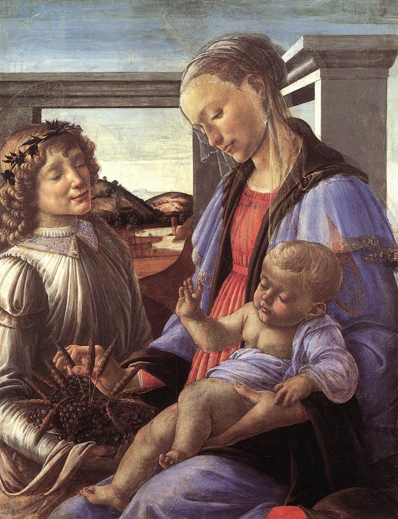 Madonna and Child with an Angel by BOTTICELLI, Sandro