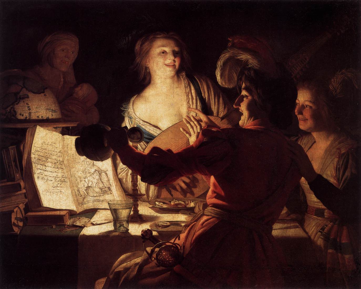 Merry Company by HONTHORST, Gerrit van